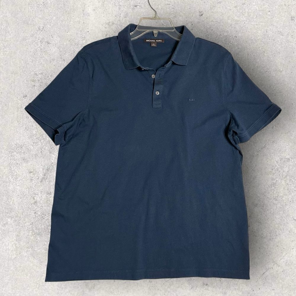 Michael Kors Men's Blue Polo Shirt Size XL